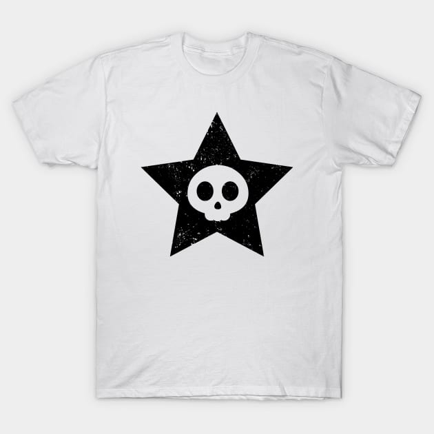 Cute Skull in Star T-Shirt by PsychicCat